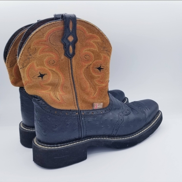 Justin Gypsy Women's Cowboy Western Leather Calf Boots size 7 - Picture 3 of 13